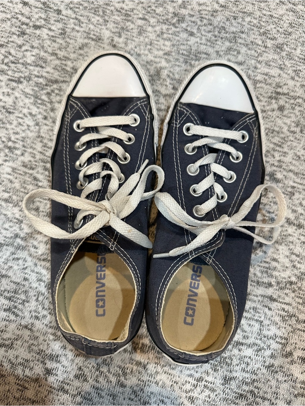 Converse Unisex Navy/White Canvas Low-Top Sneakers GUC Men’s Sz 6 Women’s Sz 8